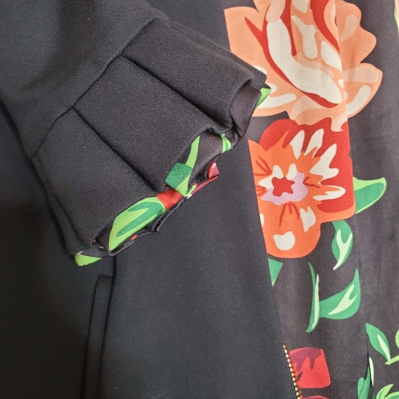 Soft Surroundings Philomena Ruffle Jacket Black Floral size XS - Picture 6 of 11